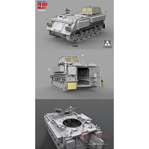 TAKOM 1/35 British Army FV432 MK.2/1 Armored Personnel Carrier with Interior Plastic Model Kit TKO2066