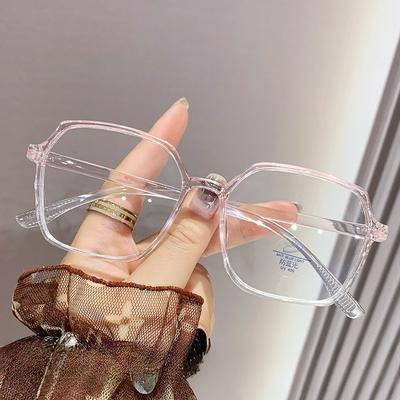 Neuer Anti-Blaulicht-Brillengestell Damen Online-Promi Trend Box Flacher Spiegel Herren Mode Mode Myopie-Brillen.