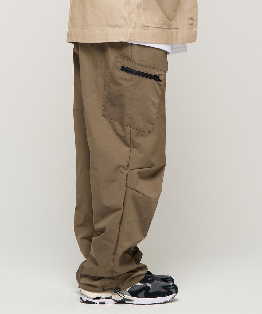 CARGOBROS Side Zipper Anorak String Pants (Brown)