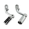 Motorcycle 1-1/4" 32mm Highway Engine Guard Long Angled Foot Pegs Mount For Harley Dyna Fat Bob Softail Sportster XL 1200