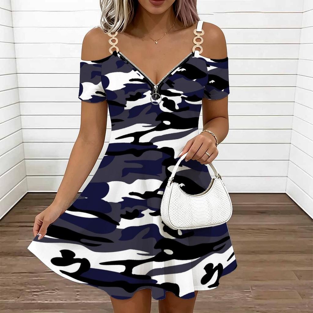 Ladies Sleeveless Strap Dress Plus Size Tropical Floral Printed Loose Seaside Sundress