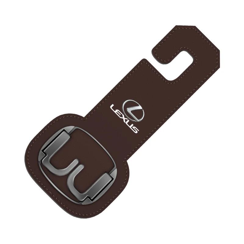 Car Headrest Hook Premium Suede Rear Seat Hanging Dual Hook For Lexus GS IS LS500h ES260 ES300h RX350h NX260 UX260 LM LC RZ450e