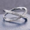 Simple and Elegant Cross Set Zirconia Diamond Ring for Women, Fashionable and Versatile, Creative, Elegant and Sweet Ring