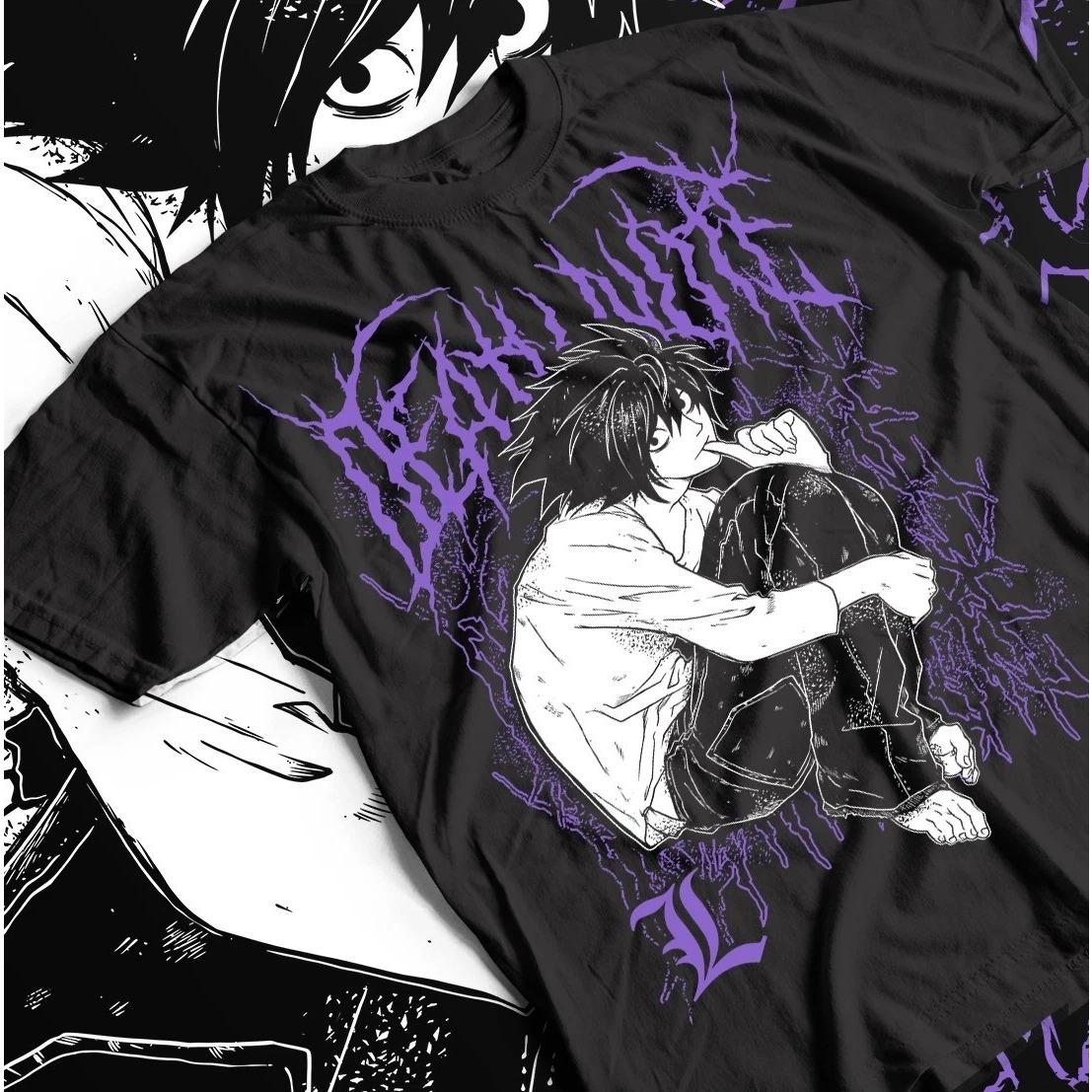 Death Note T-Shirt Kira Ryuk Graphic Tee Light Yagami Anime Manga Merch Japanese Streetwear Unisex Summer Top 4XL