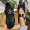 2025 New French-Style Women's Low-Cut Platform Ballet Flats with Straight-Strap Design