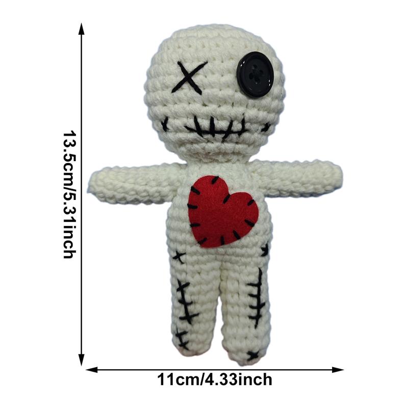 Neue Voodoo-Puppen Dekorieren Gruselige Wollgestrickte Puppe Halloween Geist Verfluchte Puppe Cosplay Party Hängedekorationen Hexe Requisiten Geschenk
