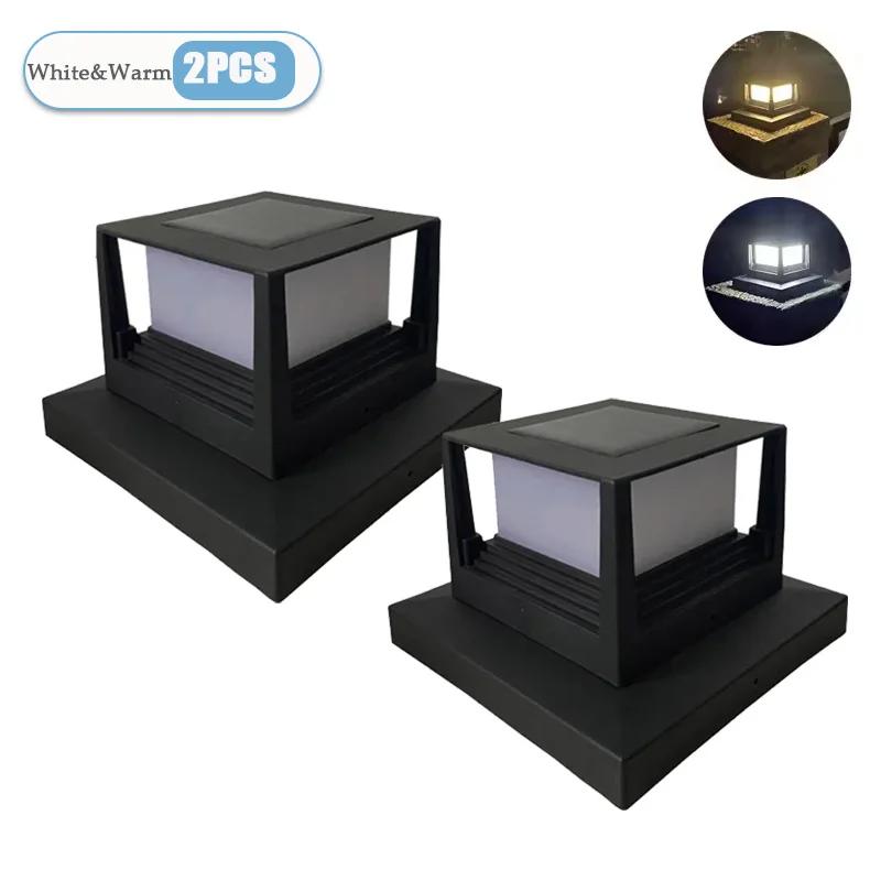Wasserdichte Led-Licht Zaun Lampe Solar Panel Rohr Garten Straße Solar Landschaft Lampe Licht Heißer Solar Säule Post Kappe neue