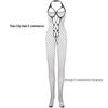 Body sensuale in rete con scollo all'americana e cavallo aperto