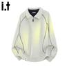 :CHOCOOLATE Men's Half-Zip Lapel Sweatshirt