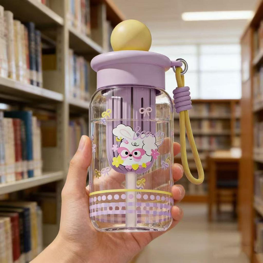 Portable Large Capacity 316 Stainless Steel Insulated Cup with Cartoon Design & Straw