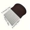Stainless Steel Corrugated Potato Slicer Wavy Cutter for Vegetables Fruits Chips Carrots Potatoes Kitchen Cutting Tool