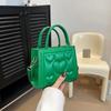 Elegantní Retro Jednobarevná Mini Kabelka Všestranná Korejský Styl Vzor Srdce Láska PU Kůže Crossbody Taška přes Rameno pro Středoškolačky