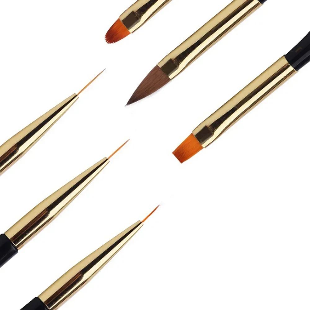 French Stripe Nail Art Line Brush Set 3 Piece Professional Nail Painting Brush Set Beauty Salon Tools