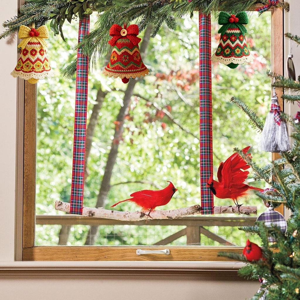 Kit per uncinetto ornamento di Natale Kit uncinetto facile Decorazione campanella di Natale Set maglia fatto a mano per adulti adolescenti Arte