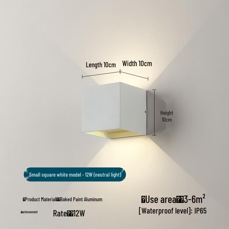 Waterproof LED Outdoor Double Head Wall Light, Super Bright for Villas, Courtyards, and Balconies.