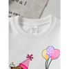 European Sizes Girls' Long-Sleeve Round Neck Sweatshirt "Birthday Dog" Print, Spring/Autumn, Casual, Daily & Sports.