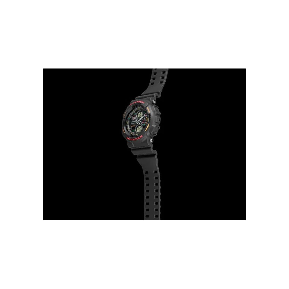 Casio G-Shock GA-140-1A4 Analog-Digital Watch Shock Resistant Black Red