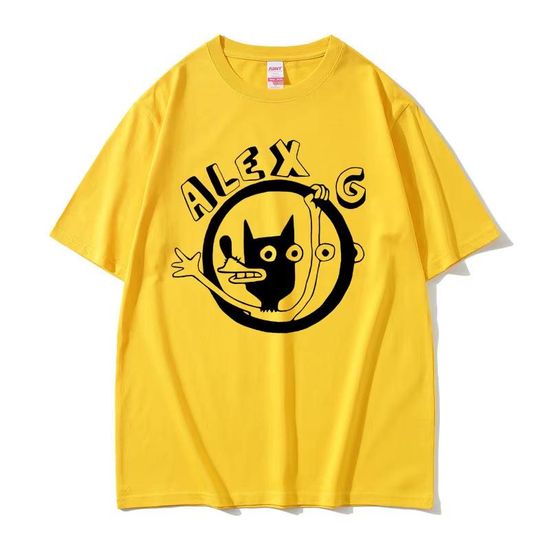 Singer Alex G Graphic Tshirt Unisex Fashion Cartoon Oversized Tshirts Unisexs Casual Cotton T Shirt Male Vintage Crewneck Tees