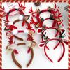 Elk Hair Hoop Christmas Headband Elf Deer Horn Hair Band Funny Antlers Headband  Girl