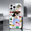 Ins Korean funny and happy girl    Phone Case For iPhone 17,16,15,14,13,12,11 Plus,Pro Max,XS,Colored silver phone case