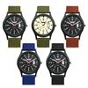 Simple Waterproof Luminous Arabic Military Style Luminous Quartz Large Dial Green Men's Watch Numerals, Watch, 24-Hour Pointer, Movement, -