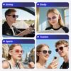 SACOSDING New Fashion Smart Glasses Anti-UV AI Voice Intelligent Translation Music Headphones Bluetooth Call Outdoor Sport Sunglasses