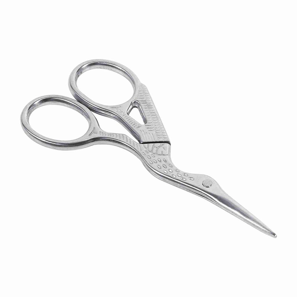 1Pc Stainless Steel Embroidery Sewing Tools Crane Shape Shears   Stitch Scissors Gold