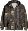 Women's Men's Camo Zip Hoodie Maple Leaf Print Oversized Hooded Sweatshirt Wool Long Sleeve Jacket