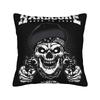Black Grey Skull Face Día De Los Muertos Pillowcases Novelty Pillow Case For Sofa Home Decor Soft Pillow Cover