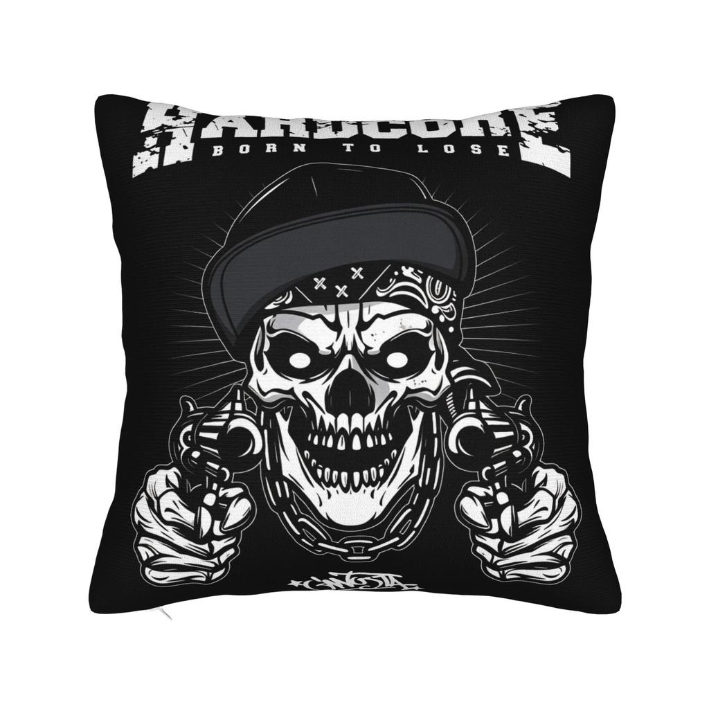 Black Grey Skull Face Día De Los Muertos Pillowcases Novelty Pillow Case For Sofa Home Decor Soft Pillow Cover
