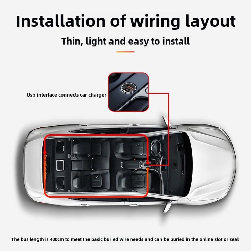 Colorful Devil Eyes Led Lights For Car Truck Windshield Warning Strobe Lights USB Plug-in Panel Decorations Internal Accessories