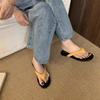 Flat-Bottomed Flip-Flop Shoes Women'S Shoes Summer Wear Beach French Small Sandals Sandals