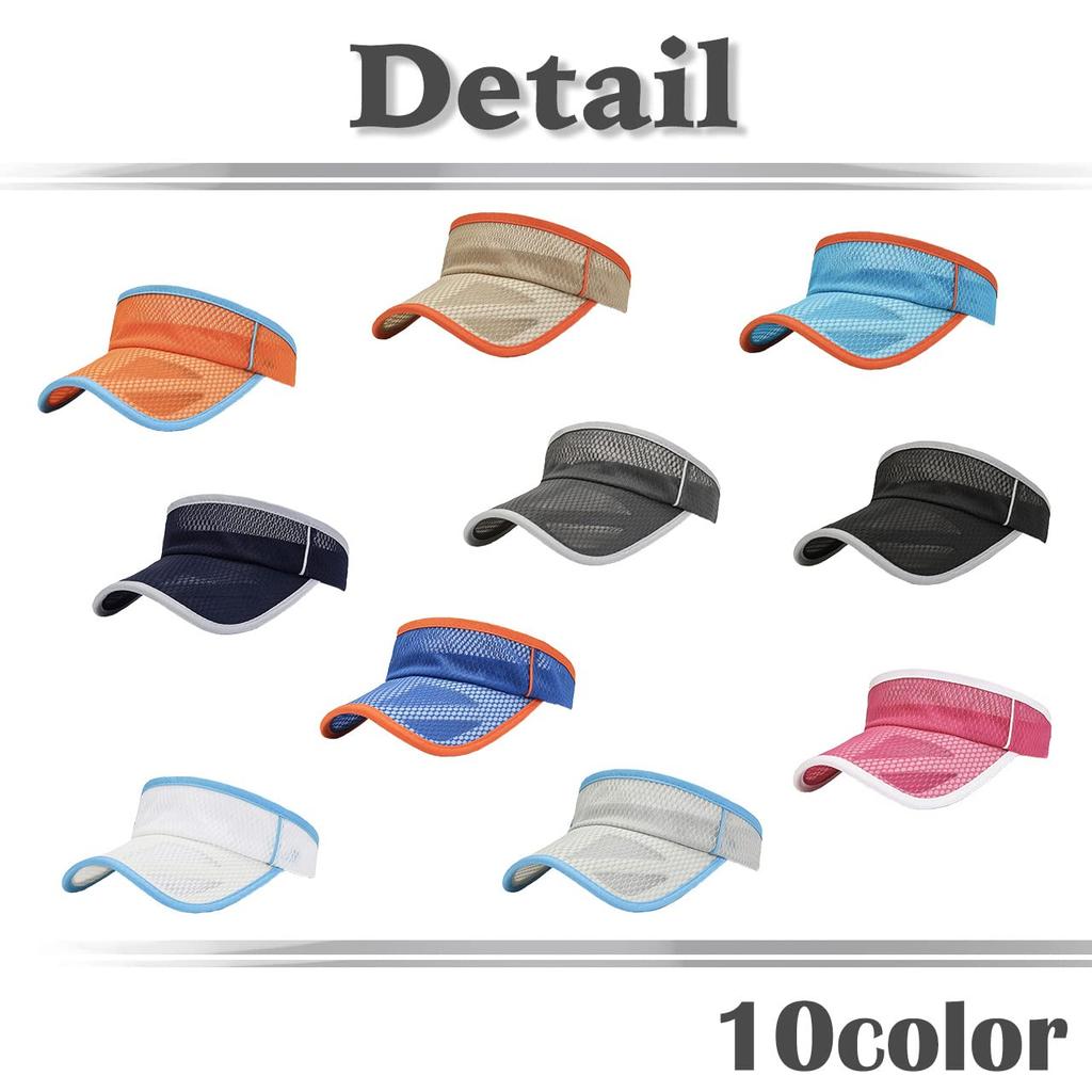 Visor Sonnenschutz Visor Schlichtes Logo Hut Leicht Schnelltrocknend Laufen Langkrempige Kappe CA525 [White Fang] Damen (blau)