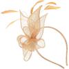 ARTIBETTER Bandeau Fascinator et Set de Pinces à Cheveux, Mini Chapeau Cocktail Sinamay Doré, Accessoire Chapeau pour Fête du Thé pour Femmes, Mariage, Église et Événements Spéciaux