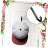 LOORGVEL Hat Storage Rack Holder Stand Stand Hanging Hook Mount Wall Mount Stand Wall Mounted Rack Stainless Steel Black