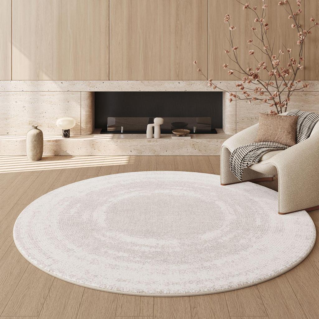 Easy-Care Imitation Cashmere Rug - Large Round Living Room Rug for Area Coverage and Comfort