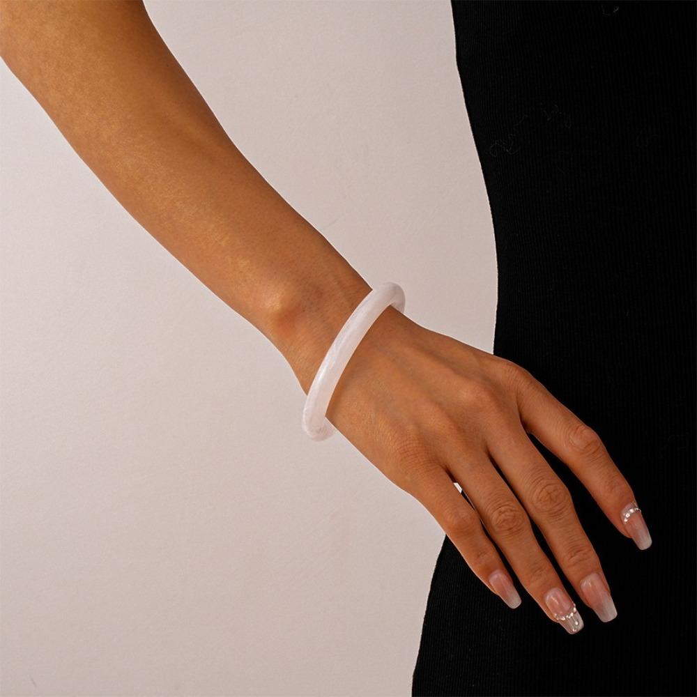 Kreisförmiger Geometrischer Harzarmreif Böhmisch Retro Handring Temperament Öffnungsarmband Dekoration