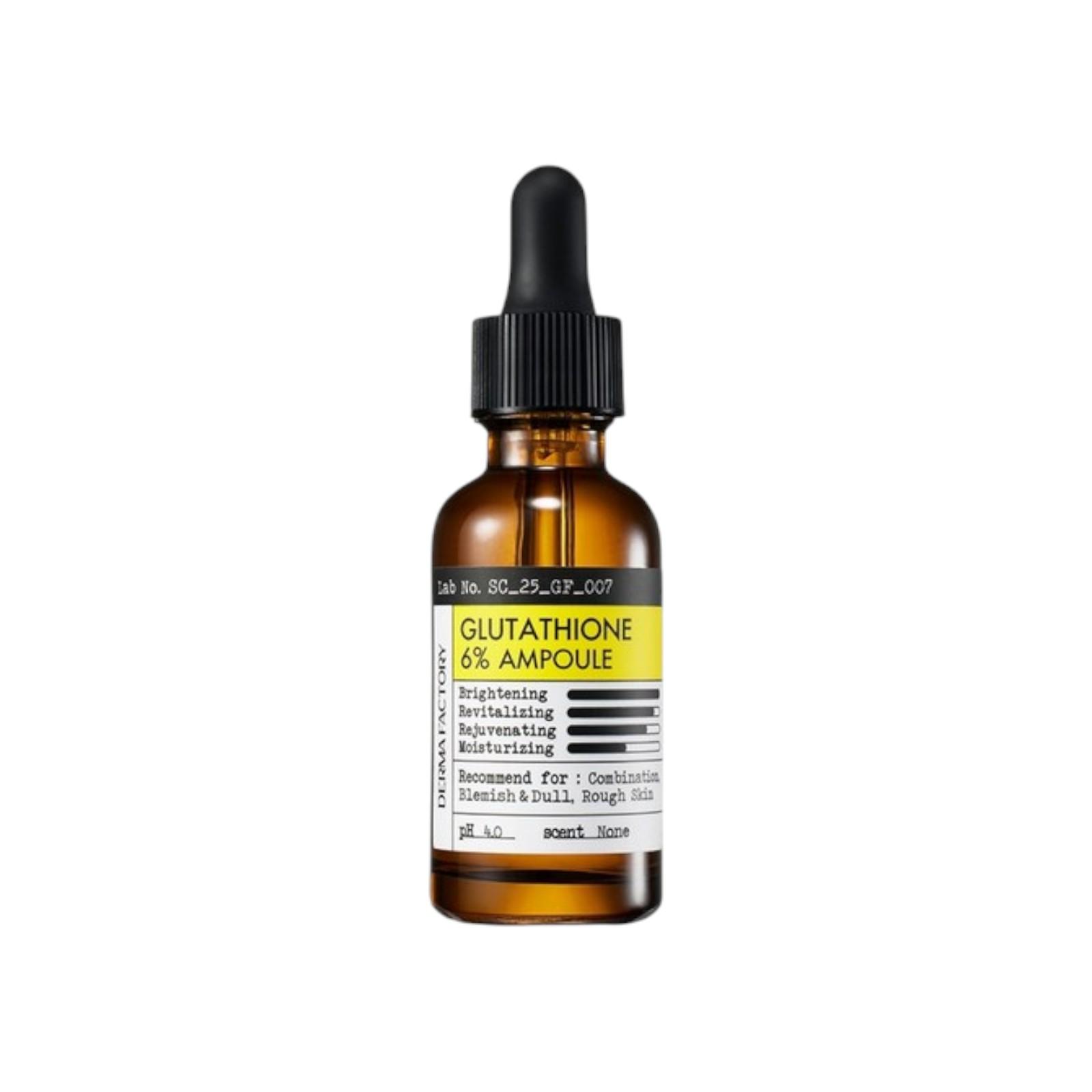 Derma Factory Glutathione 6% Ampoule Brightening Dark Spot Care Radiance Serum 30ml