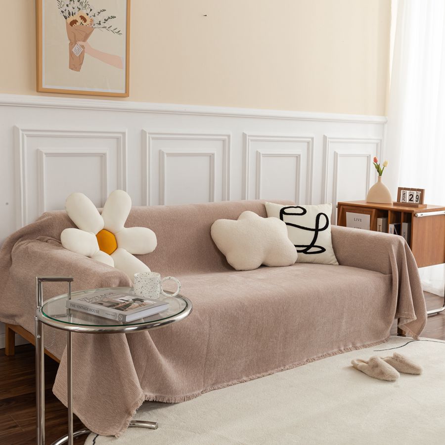 Sofföverdrag Handduk Chenille Repskyddande Soffkudde Allomfattande Halkfritt Överdrag Överdrag Modernt Minimalistiskt Dammtätt Överdrag Tyg