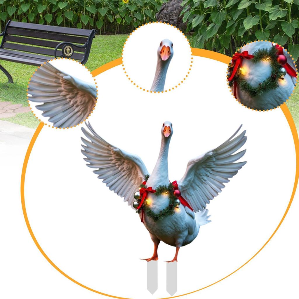 Garden Duck Stake Yard Art Decorative Insert Ornament for Balcony Home House