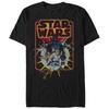 Men's Star Wars Retro Explosion T-Shirt Darth Vader Luke Leai Obi-Wan - New