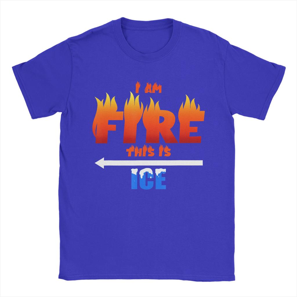 Funny Ice and Fire Costume Halloween () Cotton T Shirt For Unisex Summer Streetwear T Shirts O Neck Harajuku Tee Shirt