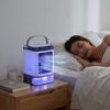 Mini Air Conditioner: 4-in-1 Portable Evaporative Cooler with 900ML Tank - 4 Speeds 2 Mist Modes 7 Color LED Light Rechargeable Personal Cooling