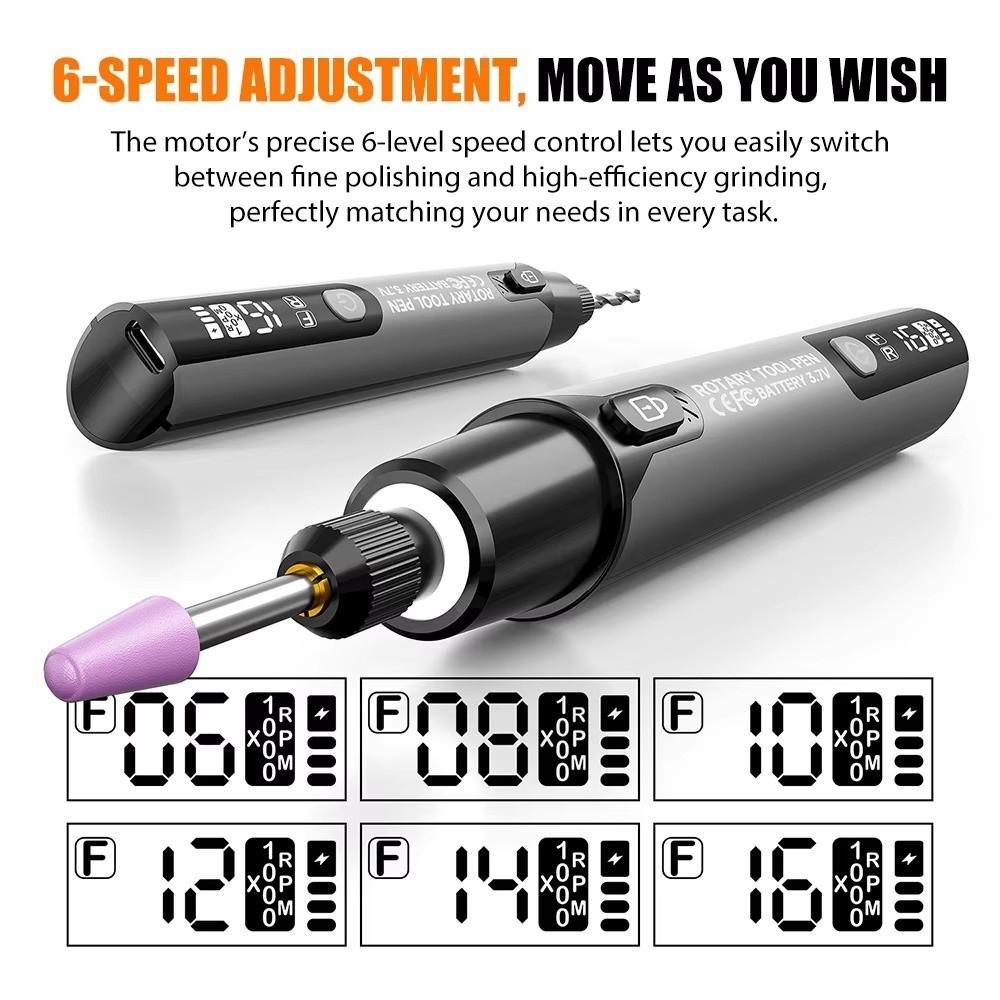 Adjustable Speed Digital Electric Mini Drill Digital Engraving Pen Electric Grinder Jewelry Making