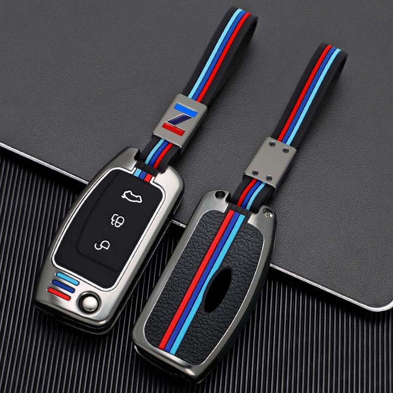 1x Çinko Alaşımlı Anahtar Kutu Ford Fiesta Odak 2 Ecosport Kuga Escape Falcon B-Max C-Max Eco Sport Galaxy 3 Düğme Çevirme Anahtar Kapağı