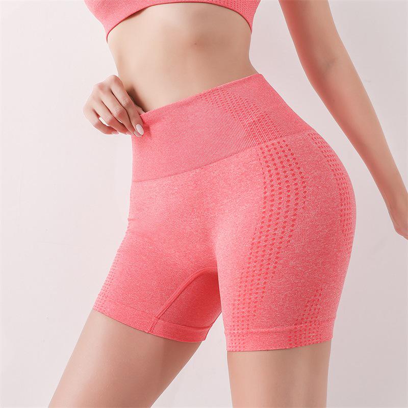 European-American Seamless High-Waist Yoga Shorts - Women's Peach Lift & Hip Tightening Fitness Shorts