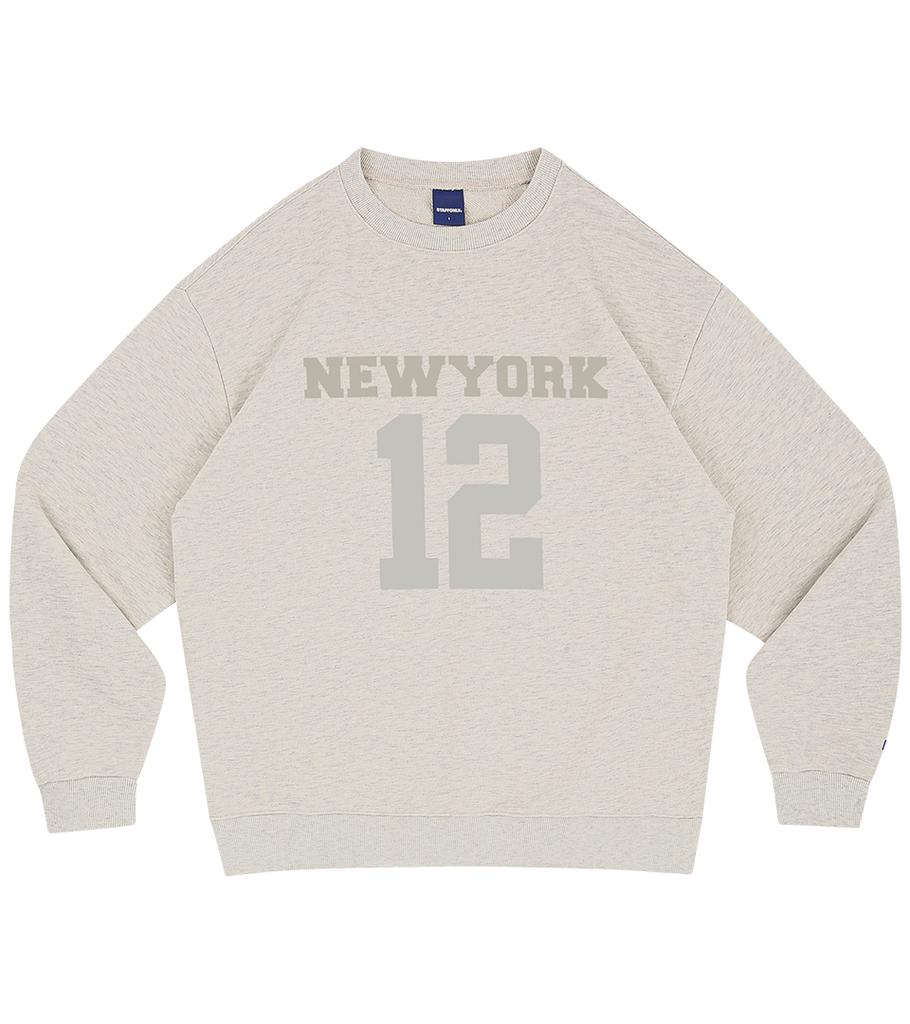 STAFFONLY New York 12 Sweatshirts (Melange Ivory)