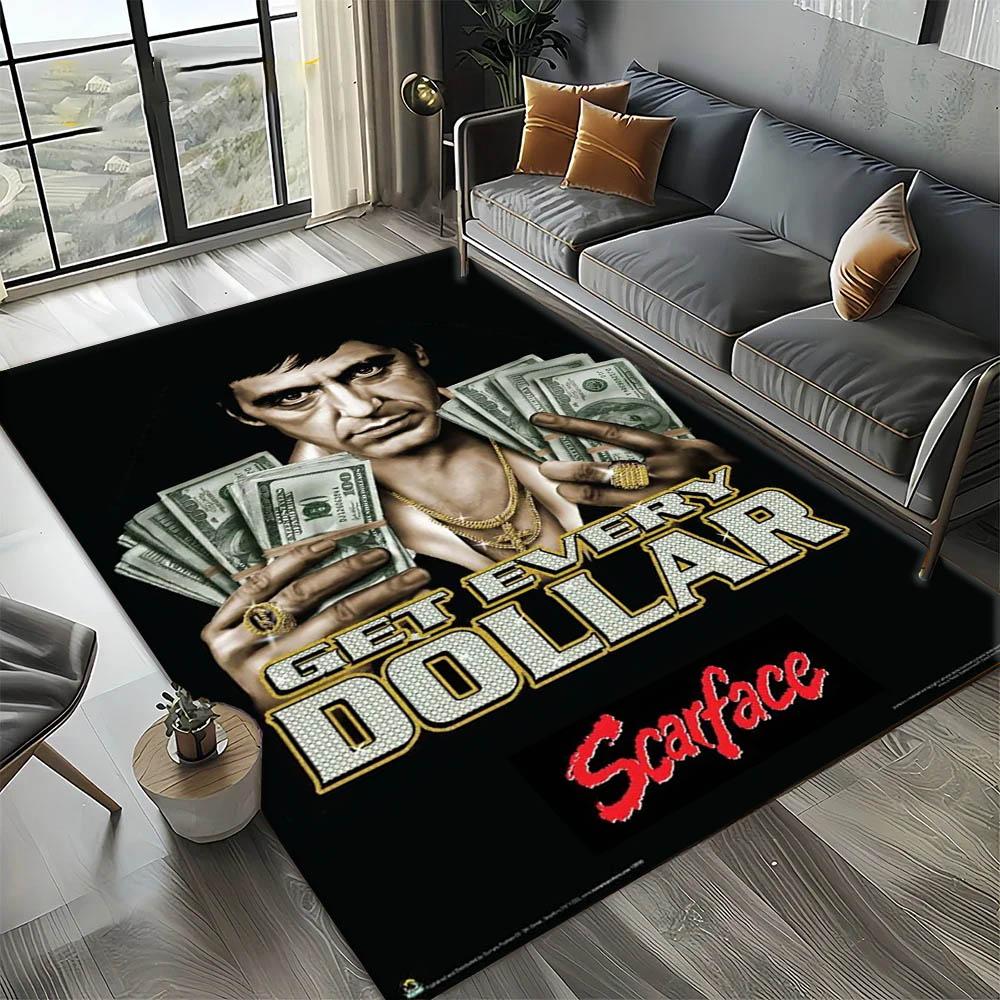 S-ScarfaceS The World is Yours Movie 3D Print Carpet Rug Art for Room Decor Home Bedroom Gifts Fans Area Rug Non-slip Floor Mat