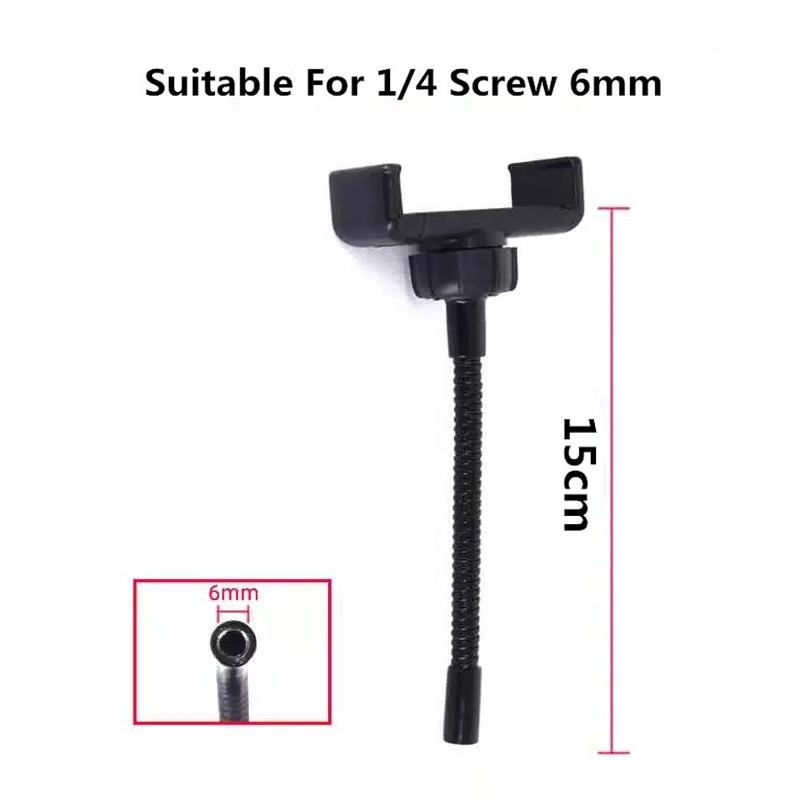 Flexibilní hadice Rameno Klip Držák na mobilní telefon Pro LED kruhové světlo na selfie Náhradní sada 360stupňový držák Svorka na držák mobilního telefonu