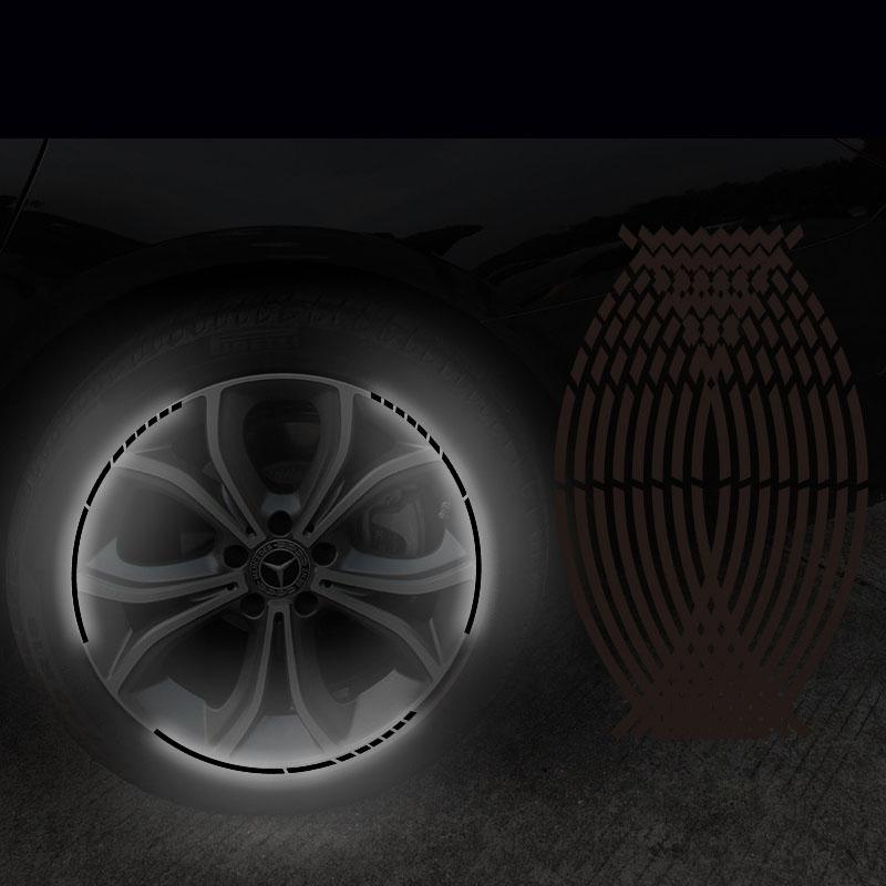 Car reflective steel wheel rims, hub stickers, electric vehicle, motorcycle wheel rim stickers, colorful modification night glow